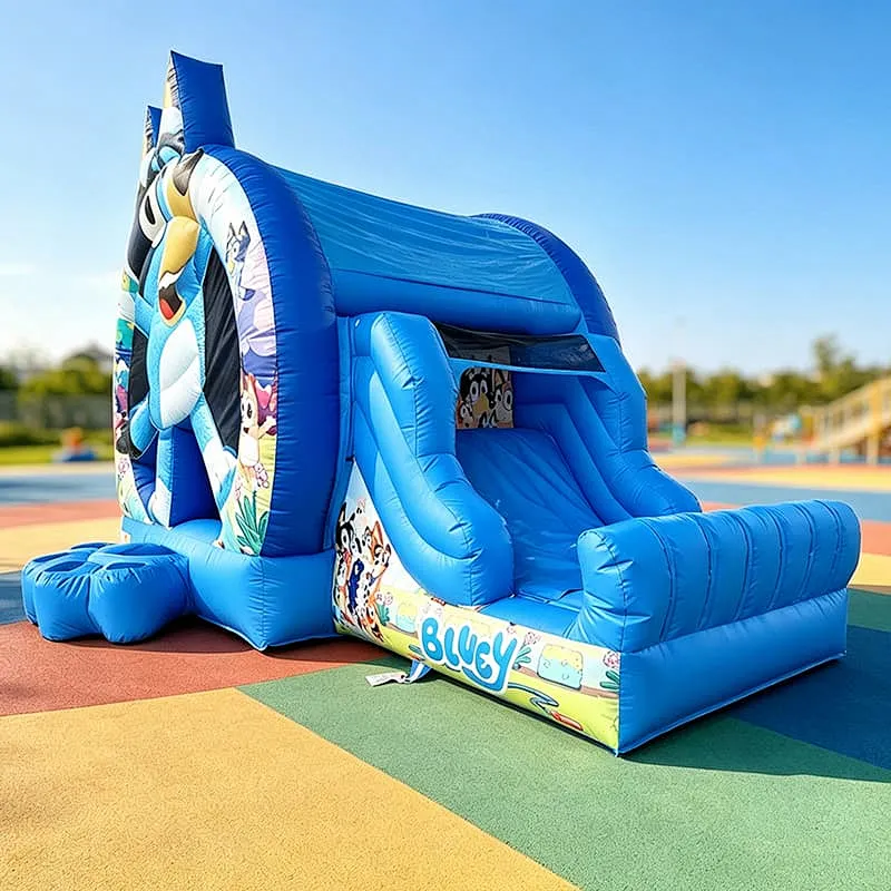 Bluey Themed Inflatable Bounce House with Slide
